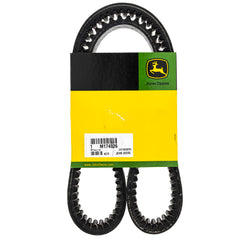 Close-up of John Deere belt ribs and material offering clear durability view