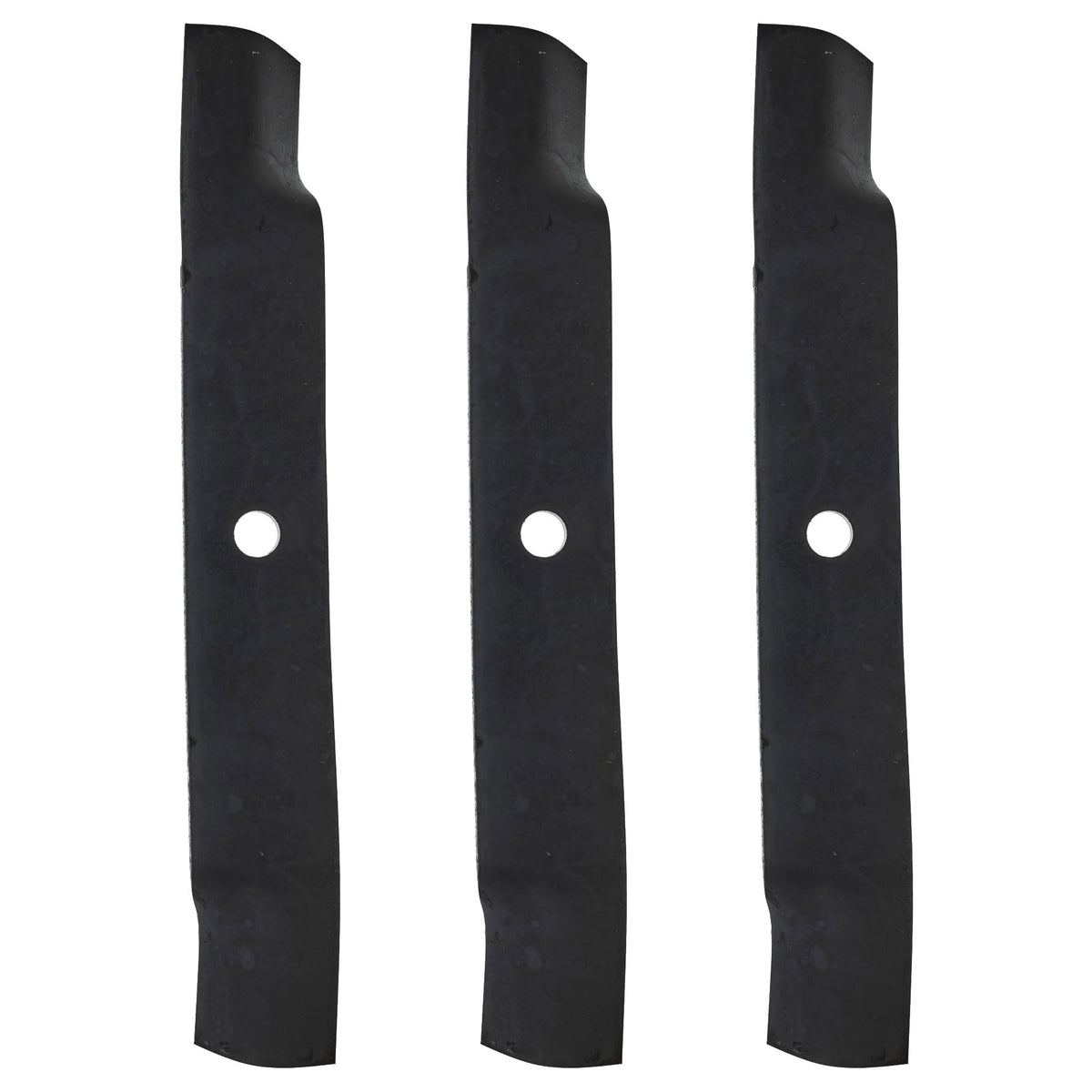 John Deere front view of three-blade set showing OEM fit and reliability