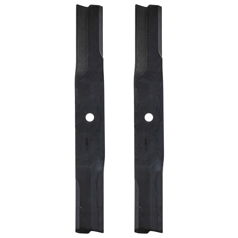 John Deere M82408 front view showing two OEM blades and fitment benefits