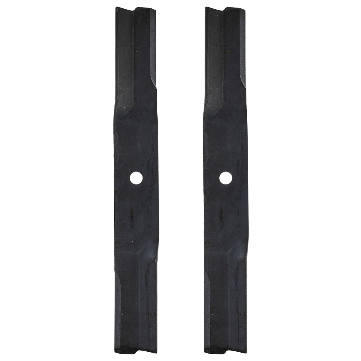 John Deere M82408 front view showing two OEM blades and fitment benefits