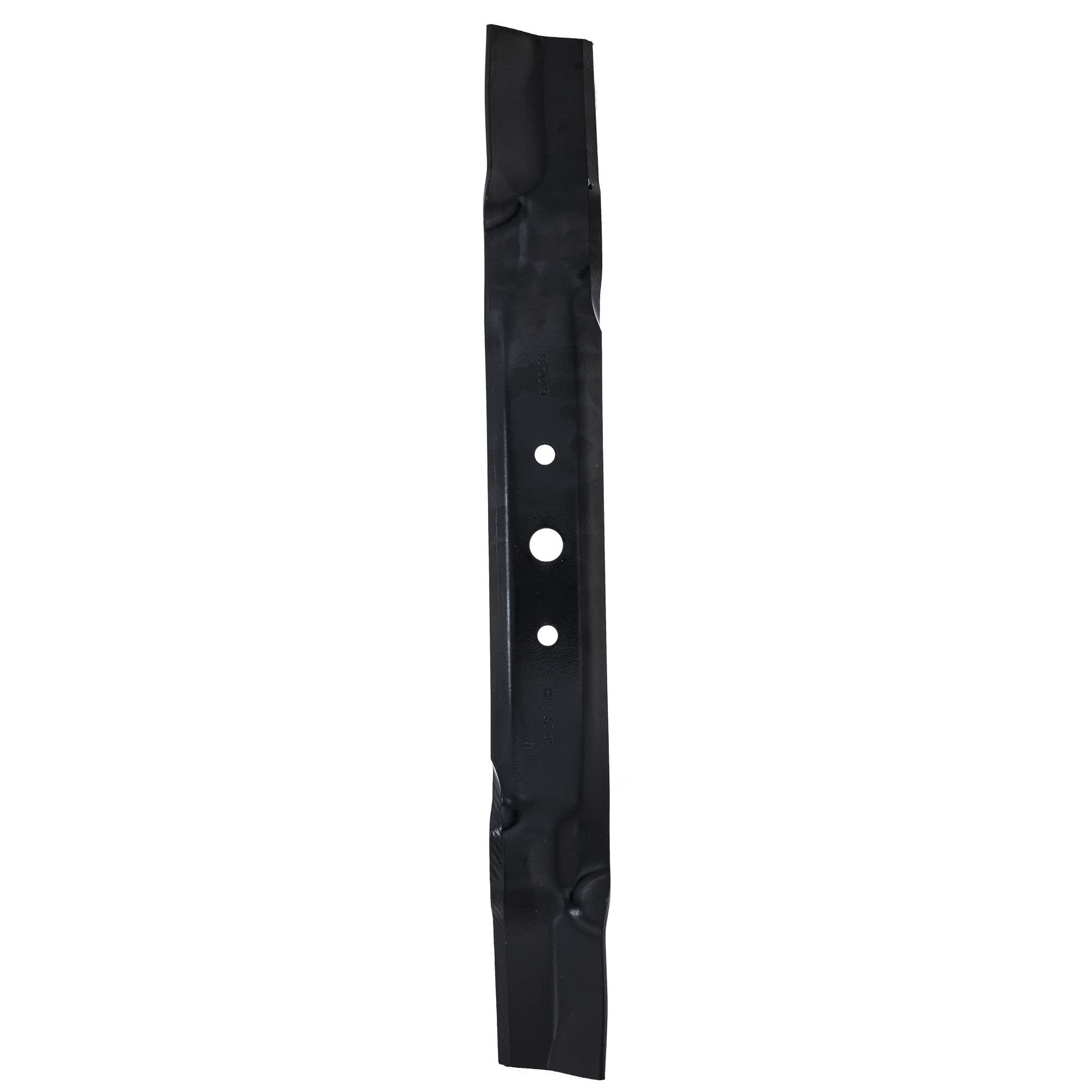 John Deere blade close-up edge showing sharpness and durable finish benefit