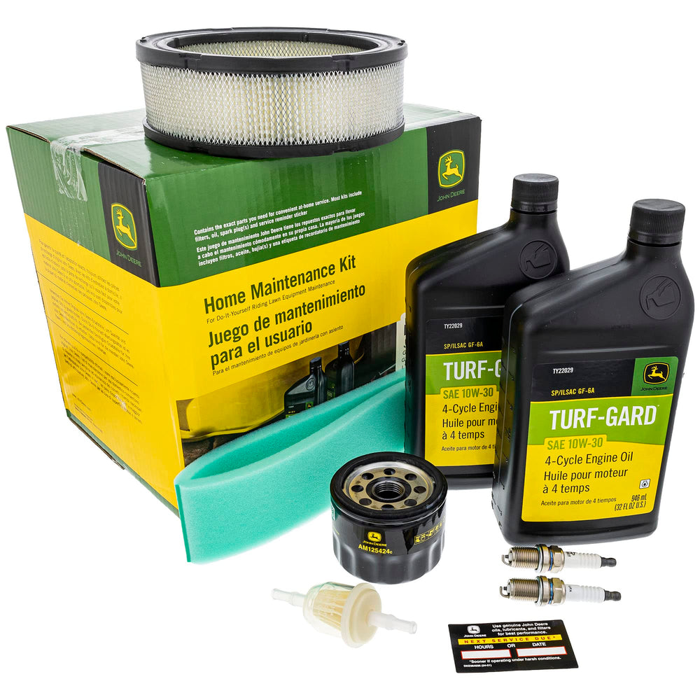 John Deere kit front packaging showing included components and OEM branding benefits easy identification
