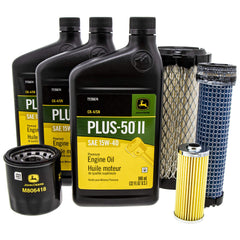 John Deere kit front packaging showing contents and OEM labeling for quick identification