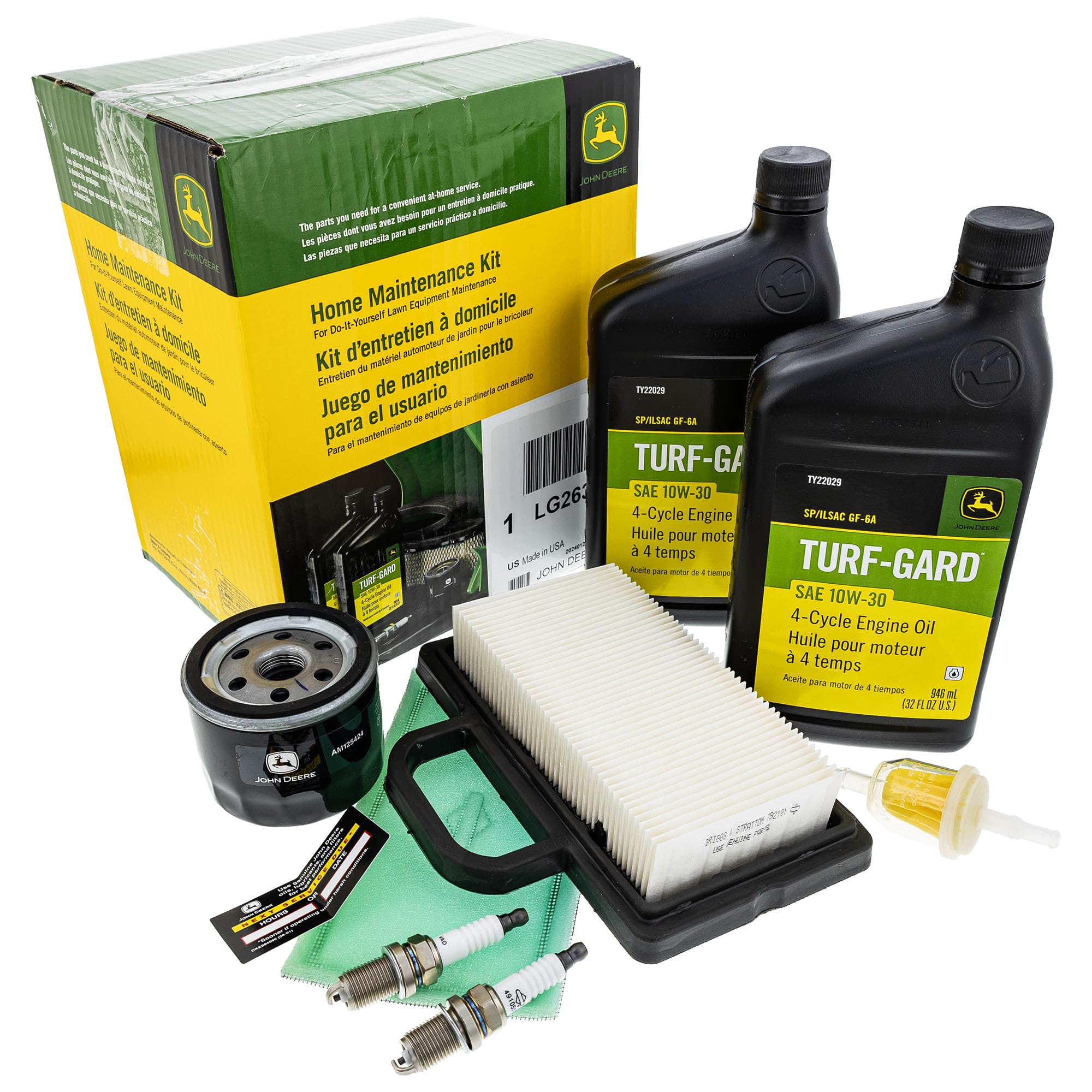 John Deere LG263 kit front view showing all included parts and convenience