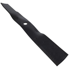John Deere M143504 blades next to ruler showing size for correct replacement