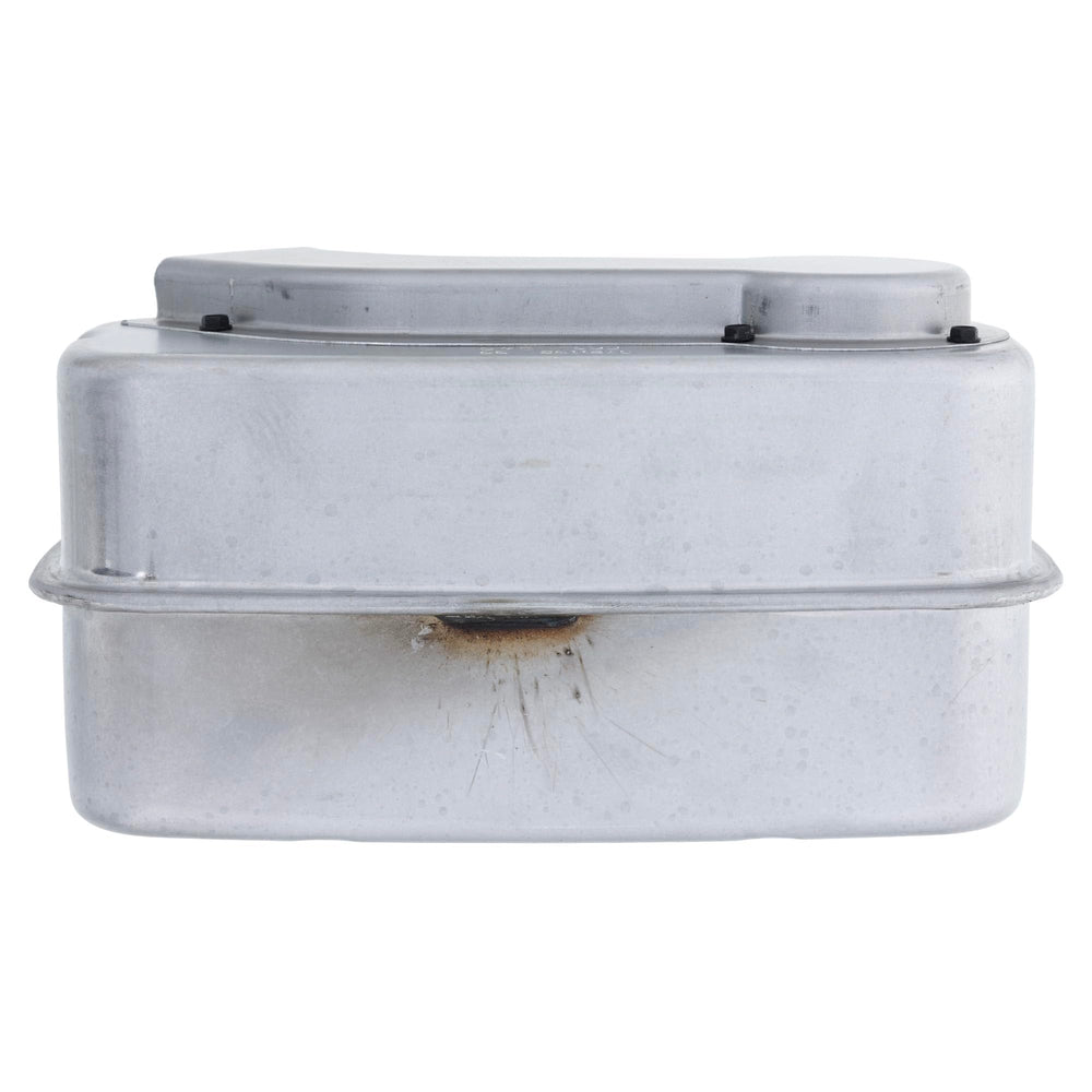 John Deere muffler installed on tractor demonstrating correct fitment