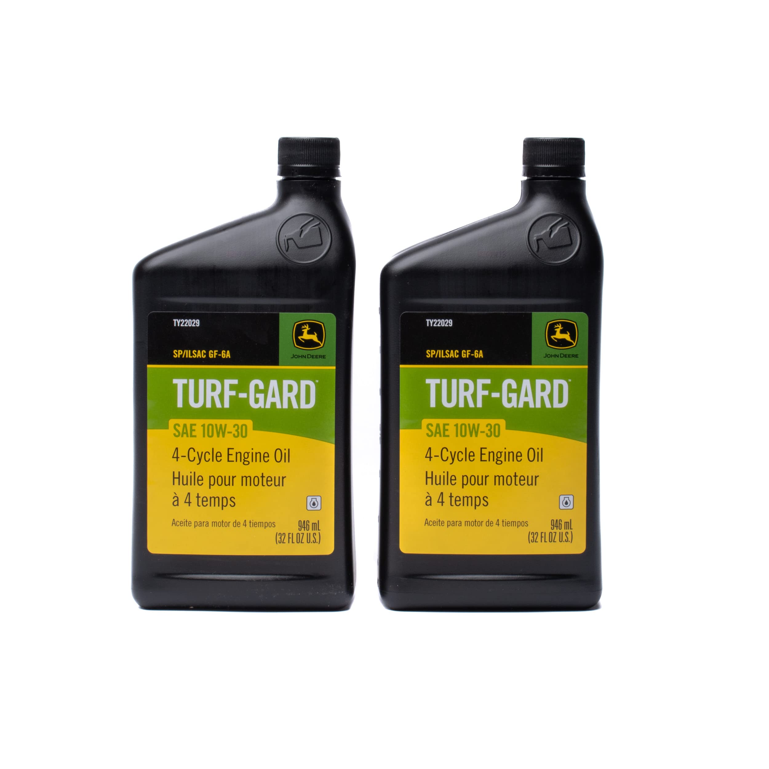 John Deere oil and oil filter closeup showing clean components for reliable lubrication