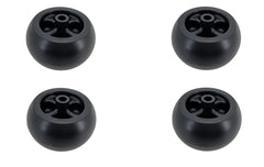 John Deere front view of four-pack anti-scalp wheels showing OEM fit and protection