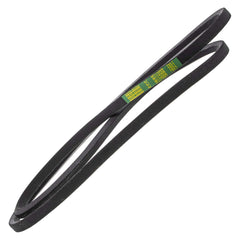 John Deere V-belt next to ruler showing 78.161 inch effective length for accurate fitment