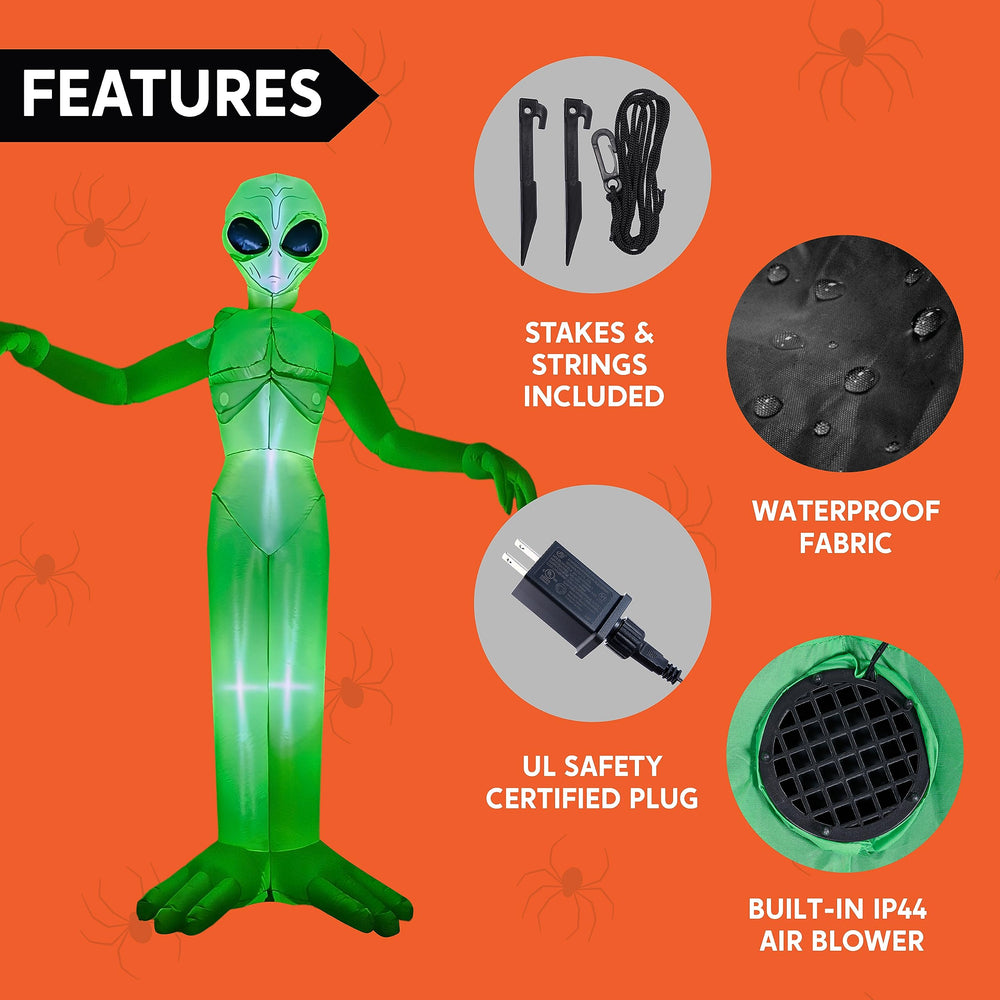 Joiedomi alien fan and cord visible for fast self-inflation and easy setup