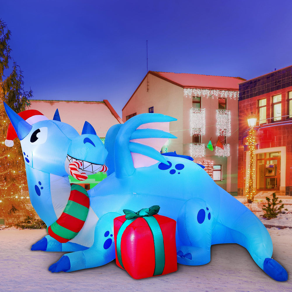 joiedomi dragon front view showing festive LED lighting and visual appeal