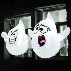 Joiedomi front view showing two ghosts and easy plug setup benefit