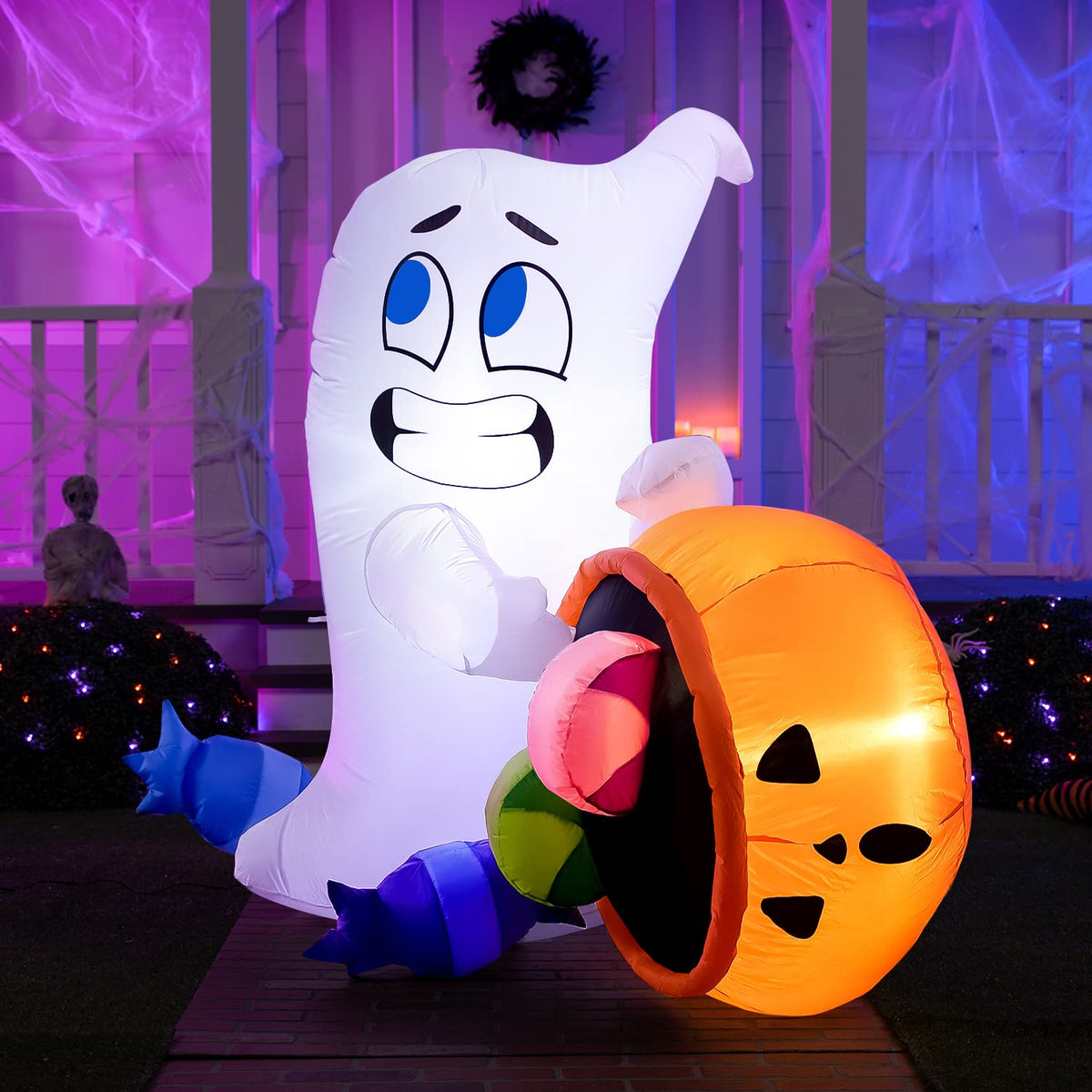 Joiedomi ghost front view showing full shape and appeal, boosts curbside charm