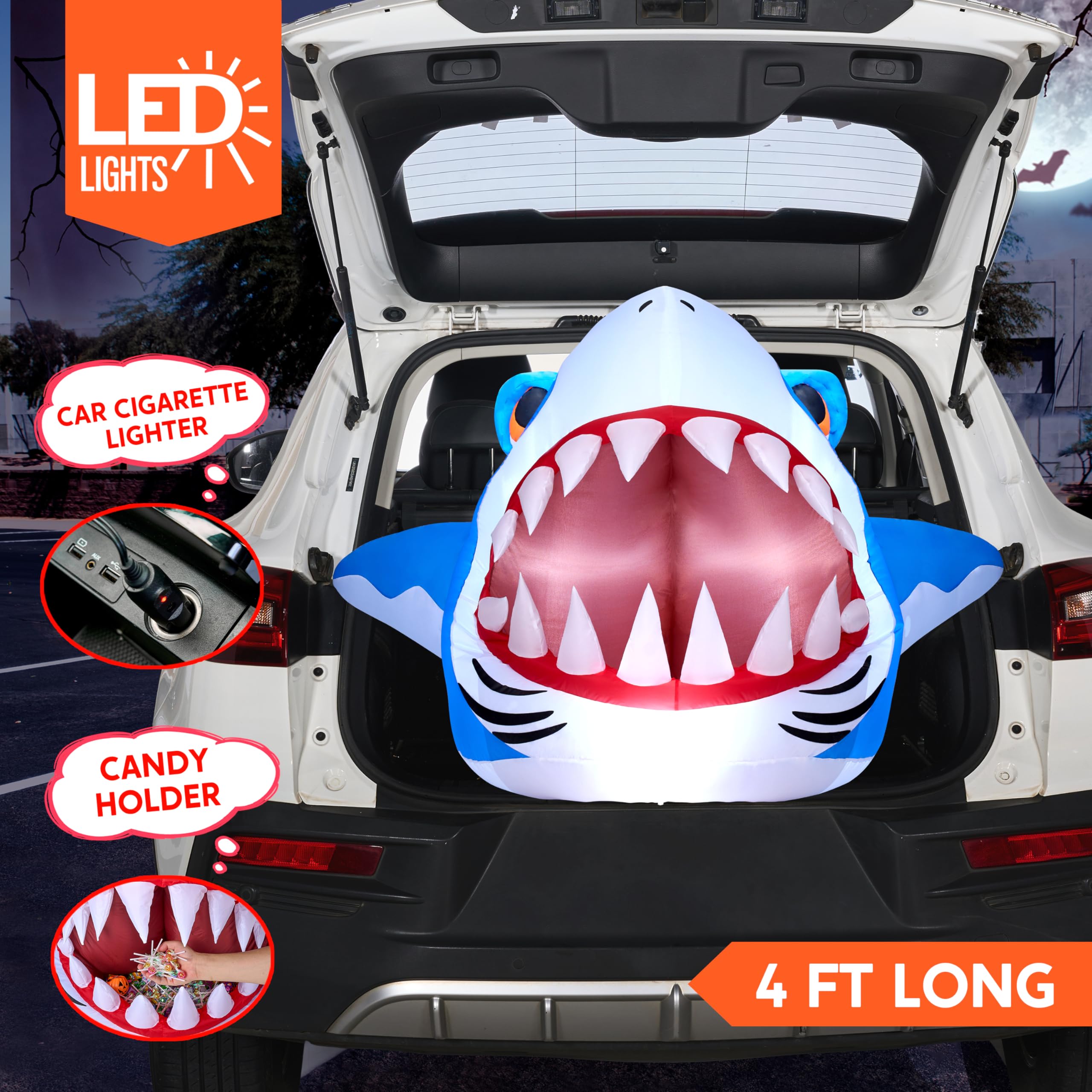 Joiedomi shark side profile highlighting size and realistic silhouette