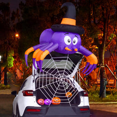 Joiedomi front view of 5 ft spider showing full scale and spooky shape