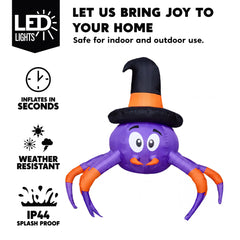 Joiedomi spider lit with LEDs at night enhancing nighttime visibility