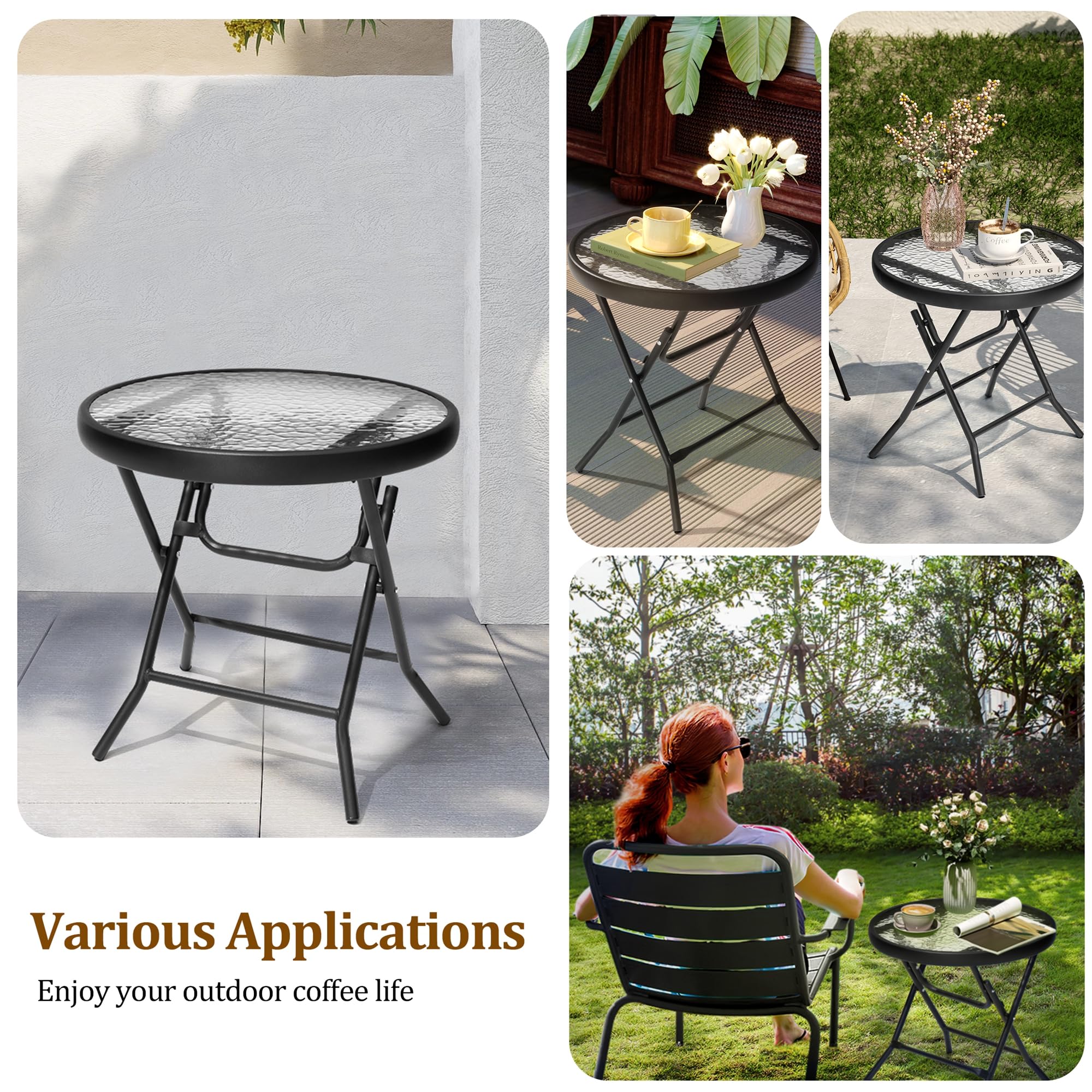 JOINHOM table by poolside lifestyle showing chic outdoor styling and convenience