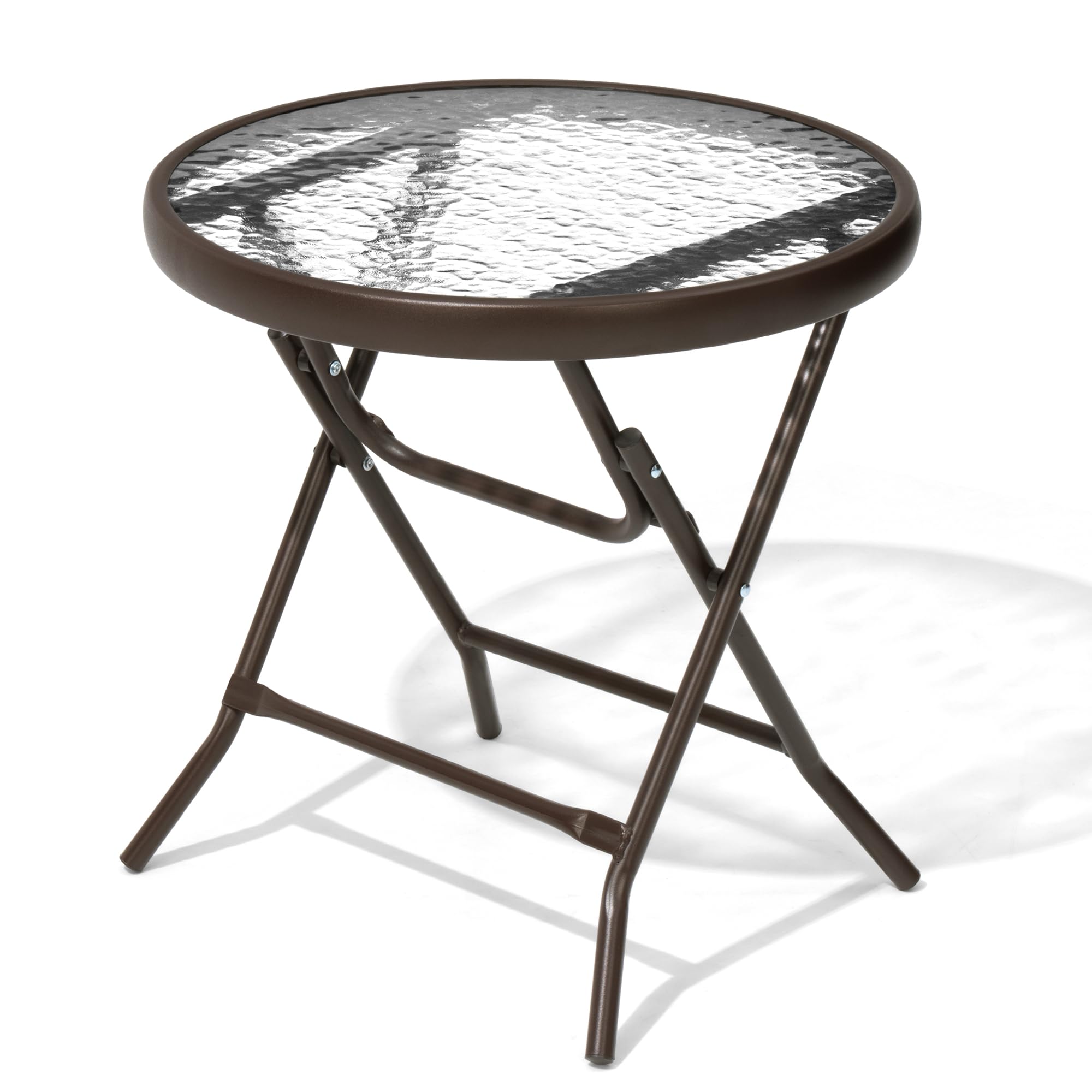 JOINHOM table with drinks and books illustrating 50 lb capacity benefit: holds refreshments securely