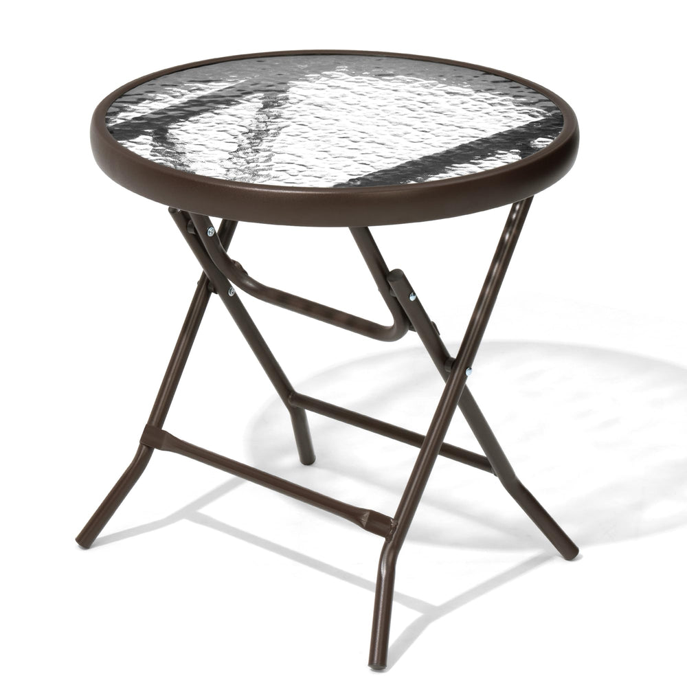 JOINHOM table with drinks and books illustrating 50 lb capacity benefit: holds refreshments securely