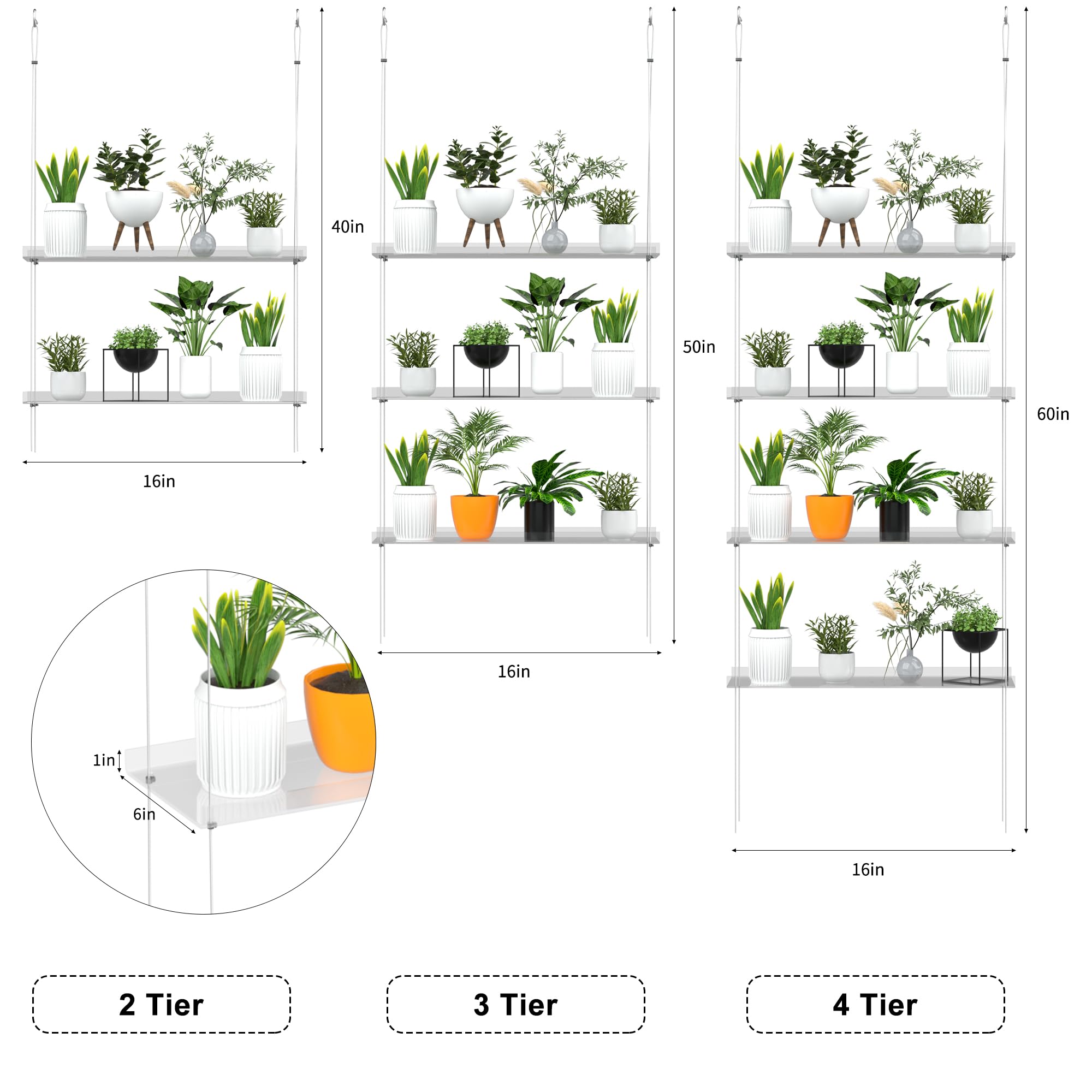 Jolitac shelf with measuring tape showing dimensions for planning placement