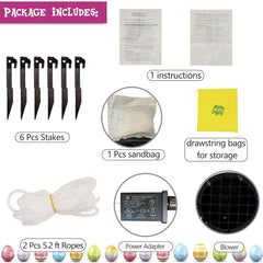 Joliyoou LED lights detail illuminating inflatable for nighttime visibility