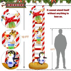 Joliyoou side profile showing Santa, reindeer and penguin with festive charm