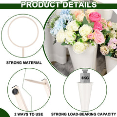 JolliKids plastic bucket detail showing durable, lightweight vase benefit