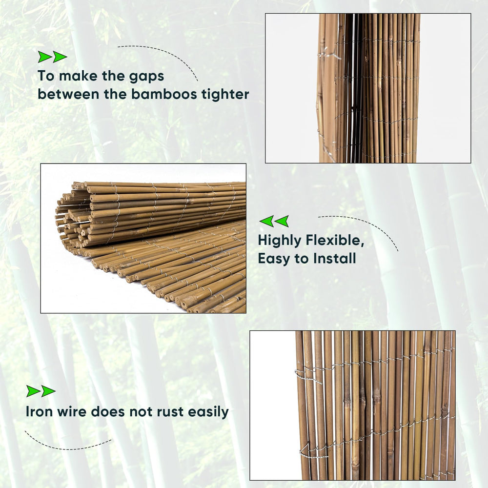 Jollybower bamboo privacy panel fitted on balcony adding warmth and screening
