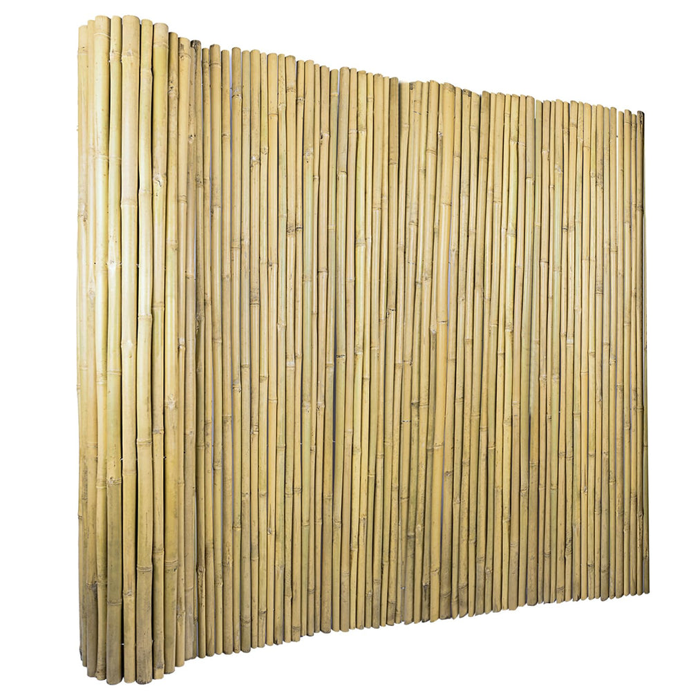 Jollybower bamboo fence front view showing natural privacy and instant coverage
