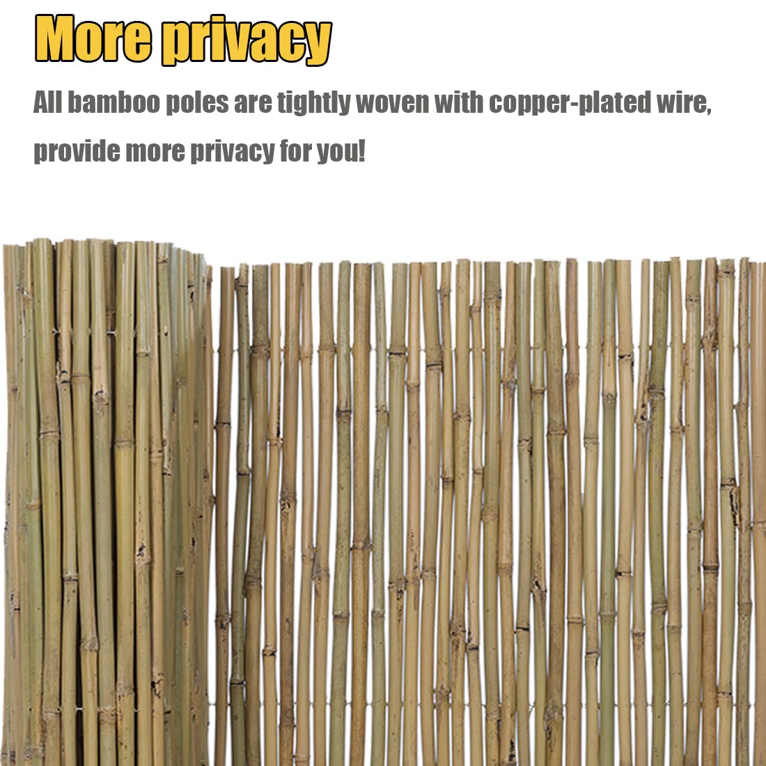 Jollybower fence beside chair showing scale and easy-fit sizing