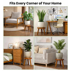 JOLLYMER styled with a potted plant to add height and visual interest