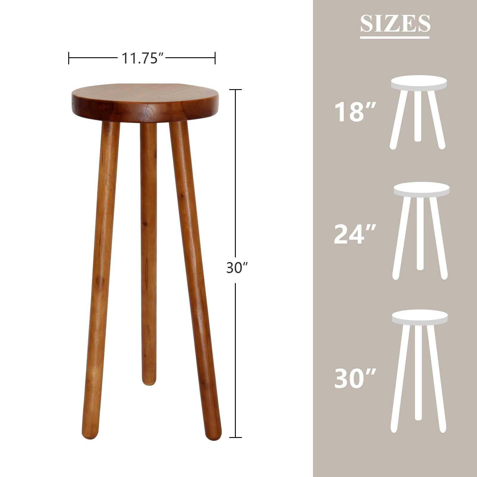 JOLLYMER top-down view showing 11.8 inch diameter for mid-size pots