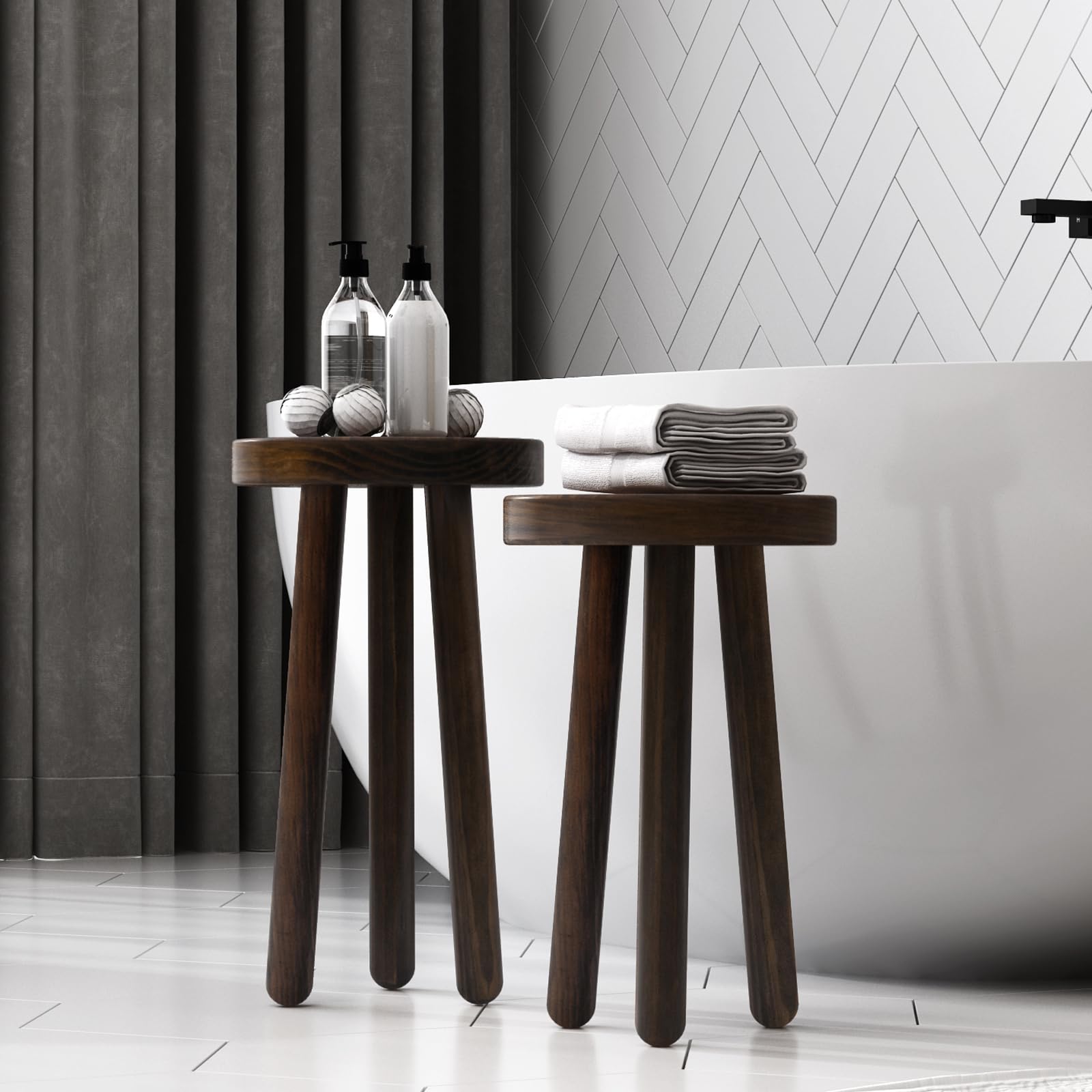 JOLLYMER surface close shot showing scratch-resistant dark walnut finish protection