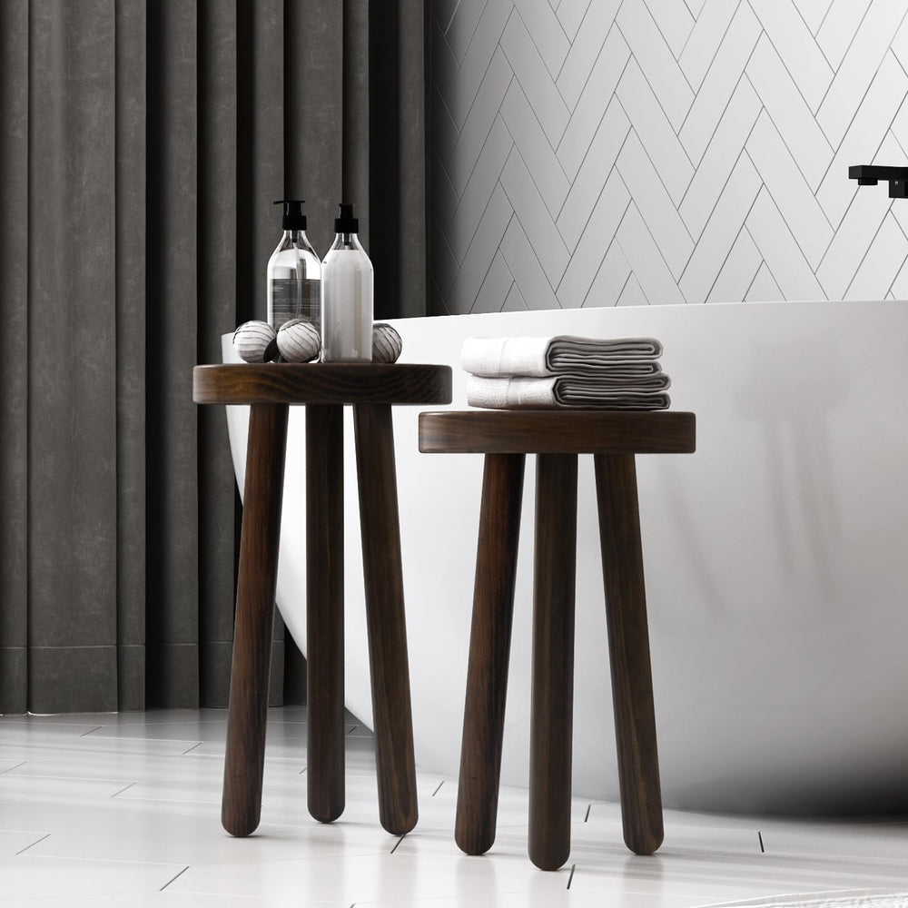 JOLLYMER surface close shot showing scratch-resistant dark walnut finish protection