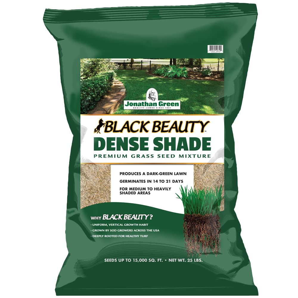 Jonathan Green front packaging showing shade seed and benefit of dense turf