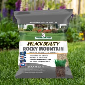 Jonathan Green established dark-green lawn in mountain yard showing durability