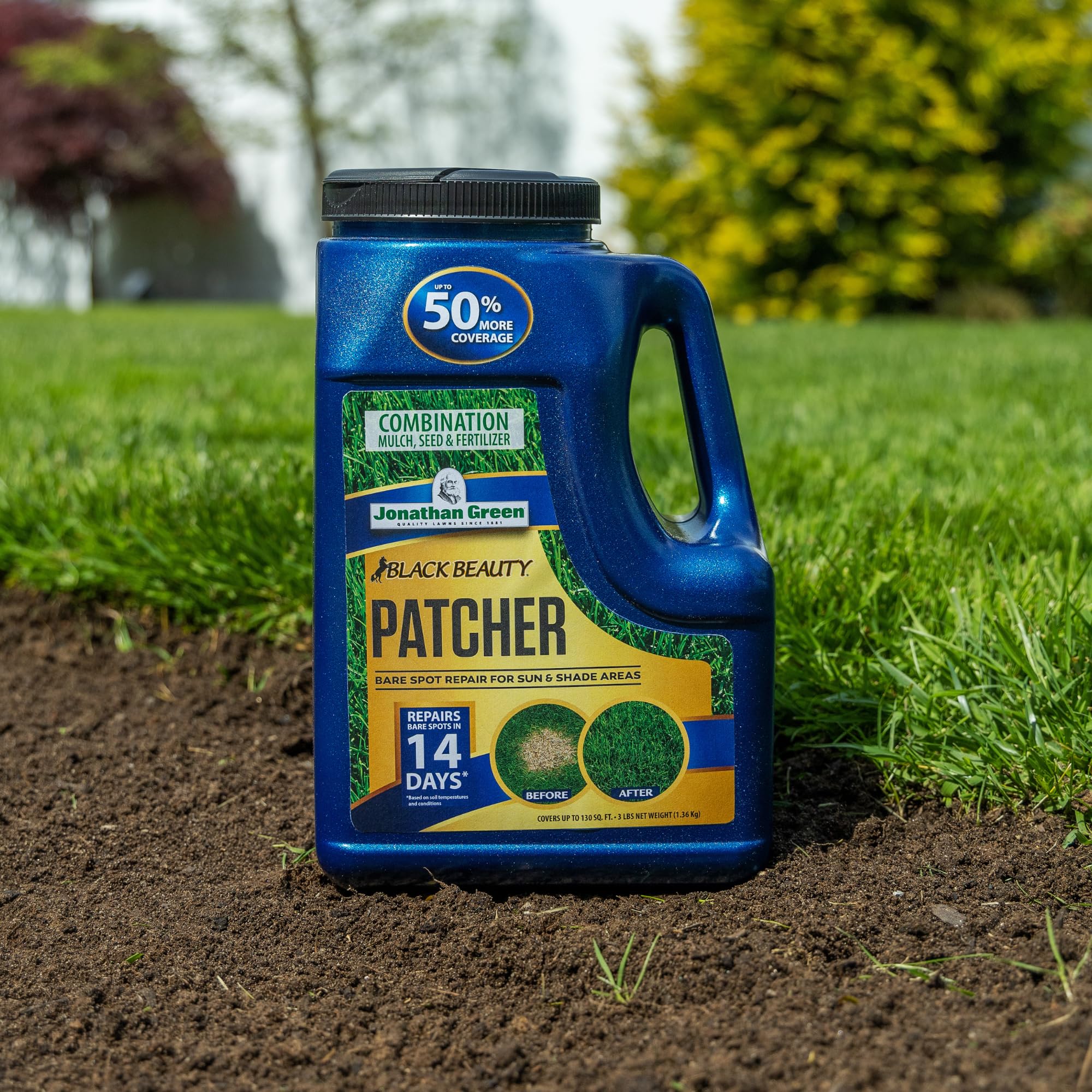 Jonathan Green jug in a yard lifestyle shot showing easy at-home use