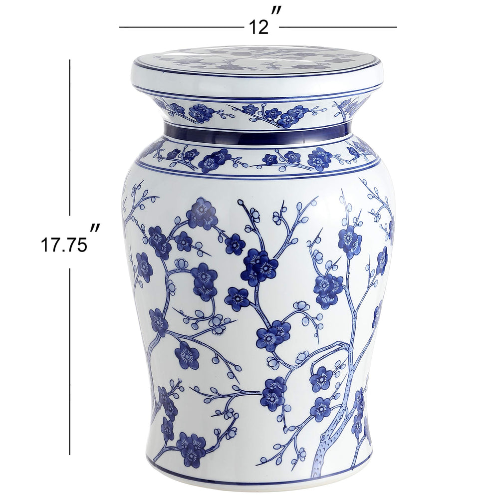 JONATHAN Y side profile of urn-shaped stool showing balanced silhouette