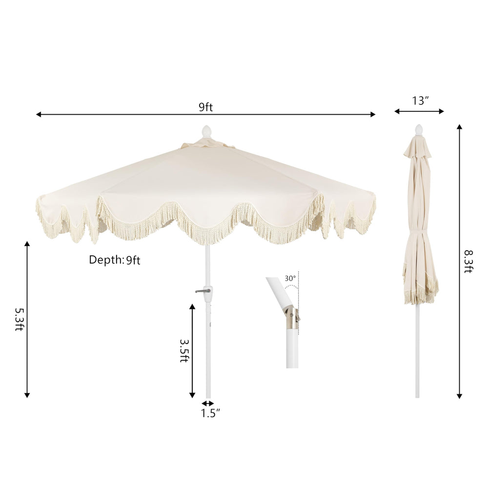 JONATHAN Y white aluminum pole highlighting corrosion-resistant frame