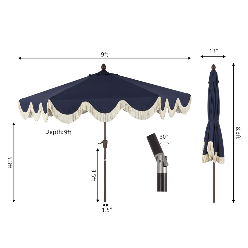 JONATHAN Y scalloped canopy edge highlighting decorative profile