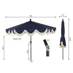 JONATHAN Y scalloped canopy edge highlighting decorative profile