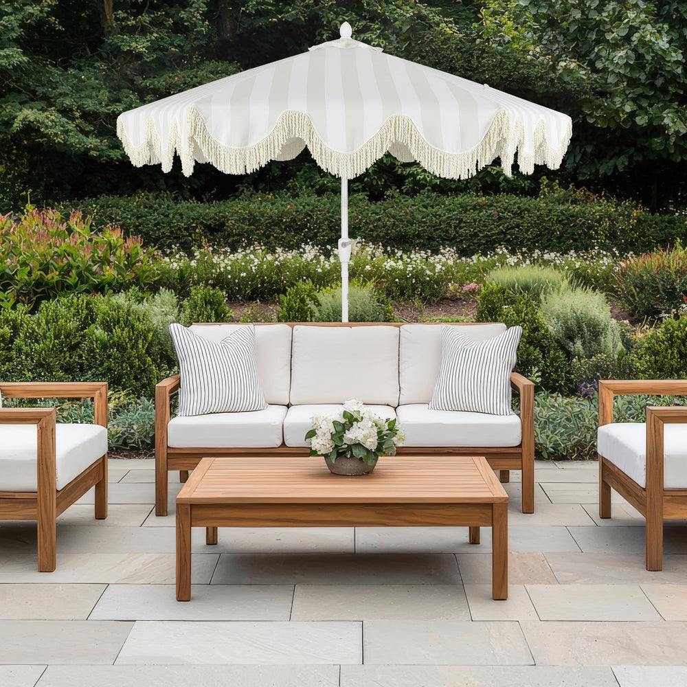 JONATHAN Y close-up of cream fringe highlighting decorative finish