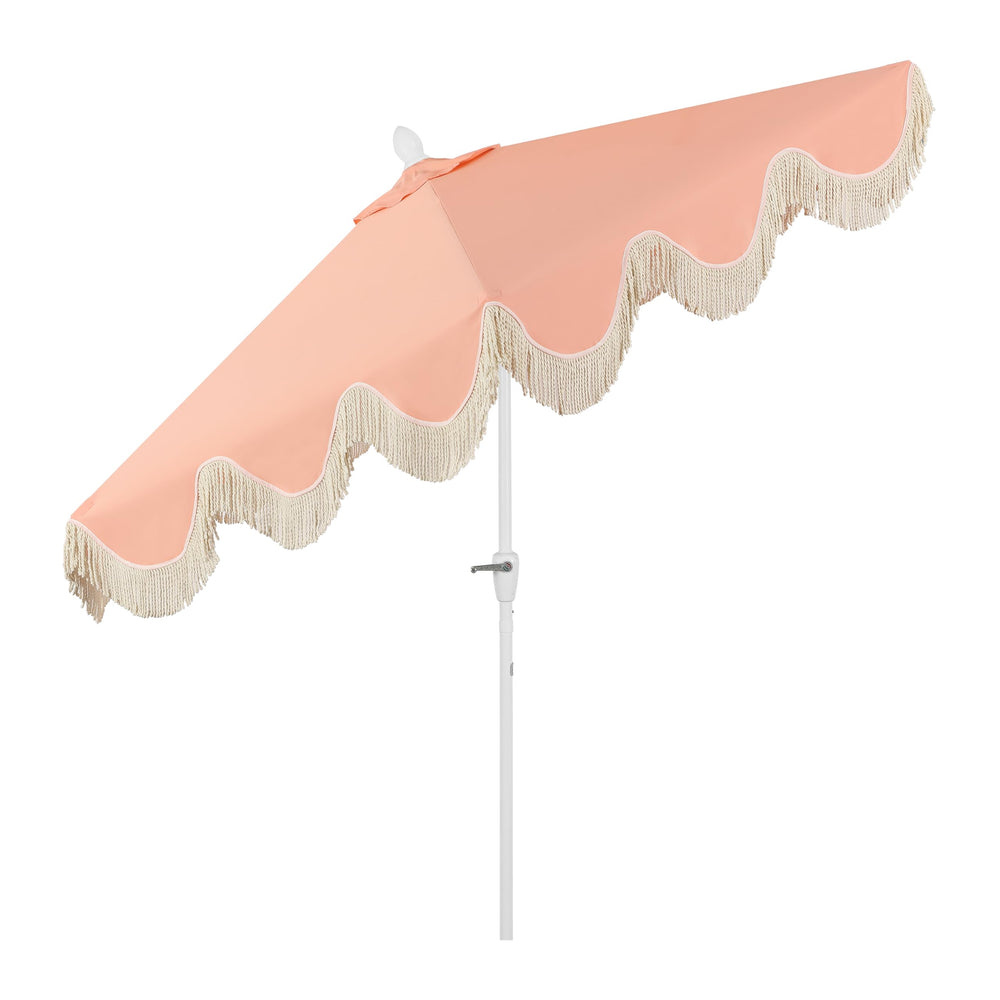 JONATHAN Y umbrella in use poolside creating comfortable shaded lounge