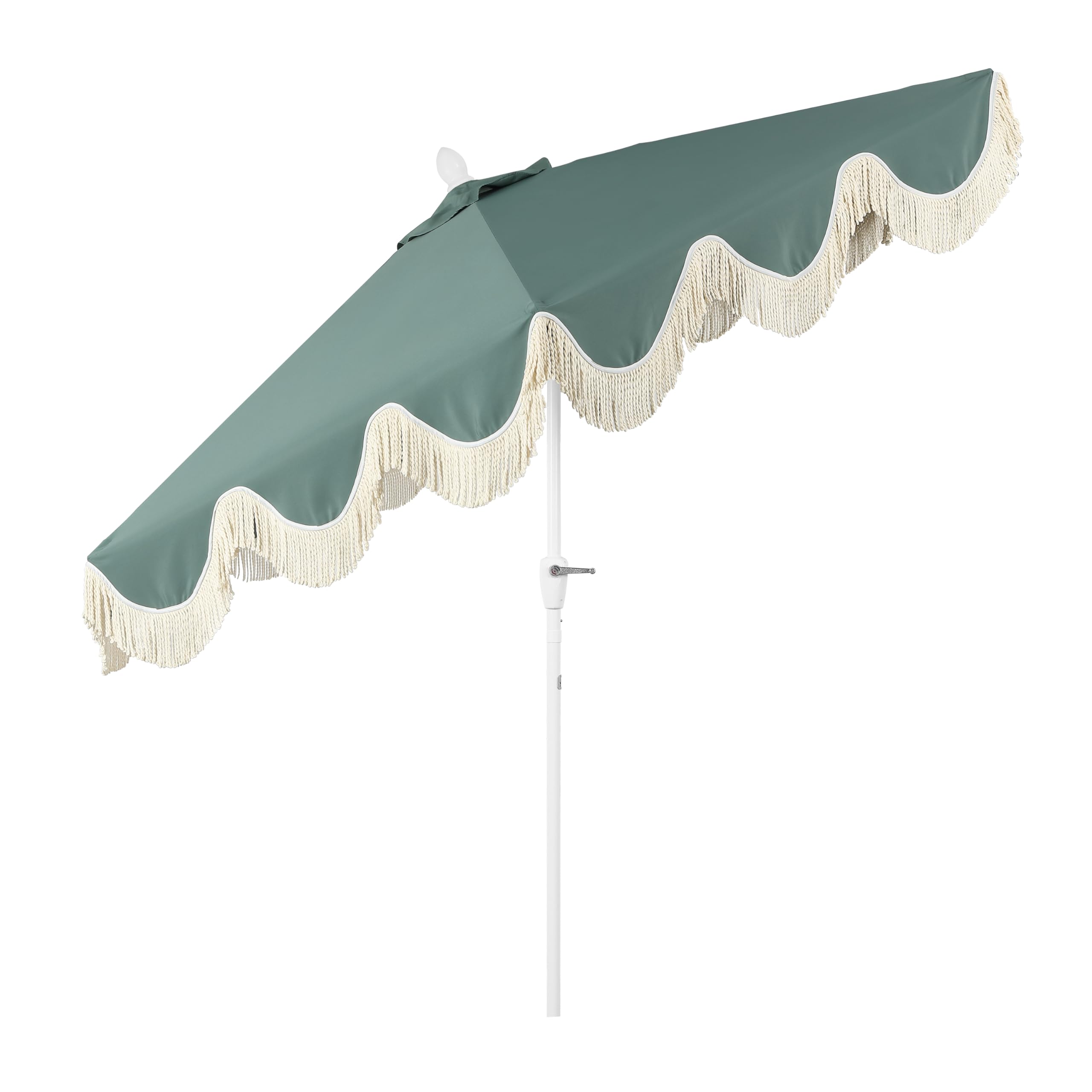 JONATHAN Y umbrella shading patio dining set creating comfortable outdoor space