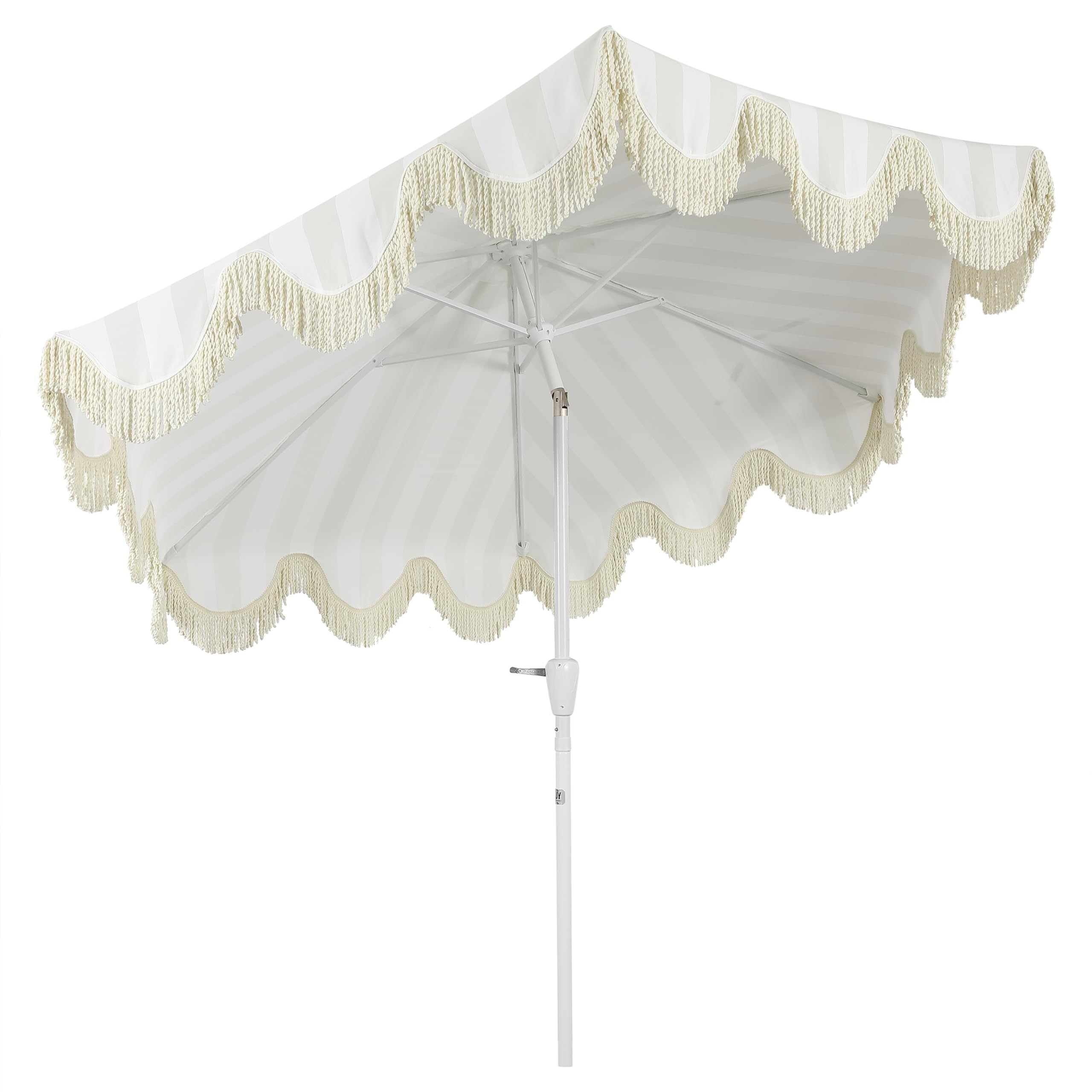 JONATHAN Y umbrella next to table showing coverage and scale