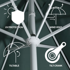 JONATHAN Y auto-tilt crank detail illustrating easy one-handed adjustment benefit
