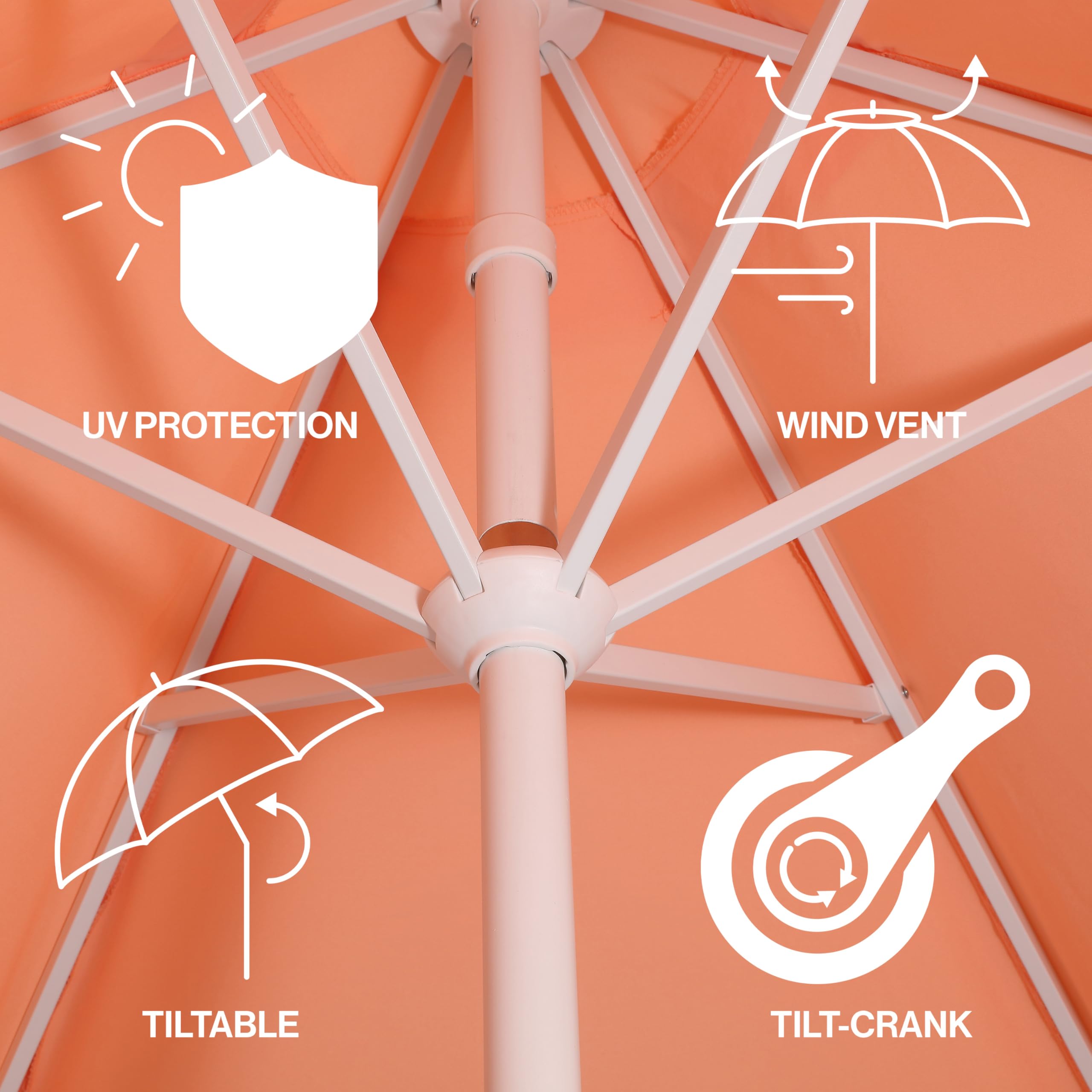 JONATHAN Y tilt crank mechanism shown for easy adjustable shade