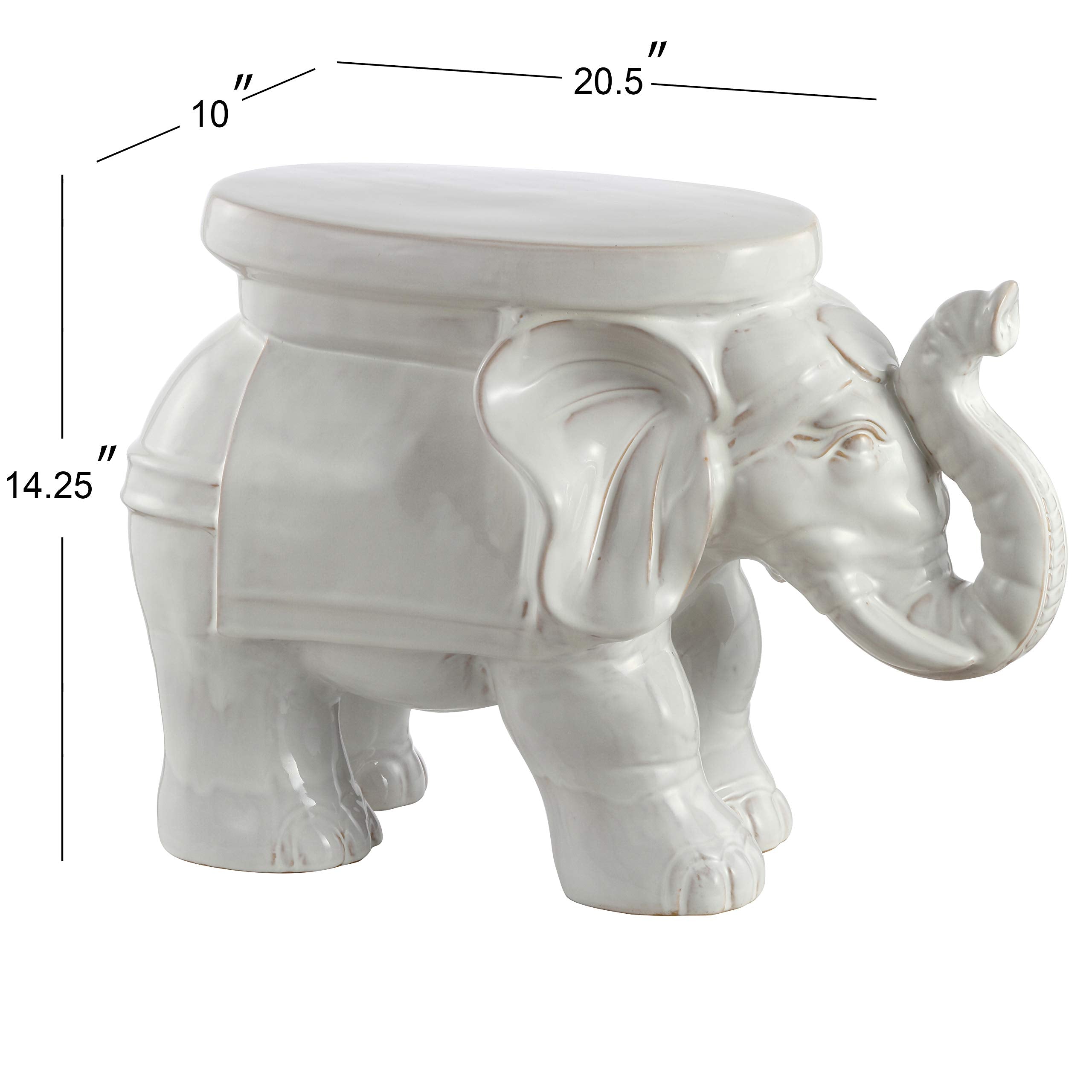 JONATHAN Y close-up of antique-white glaze texture for easy cleaning benefit