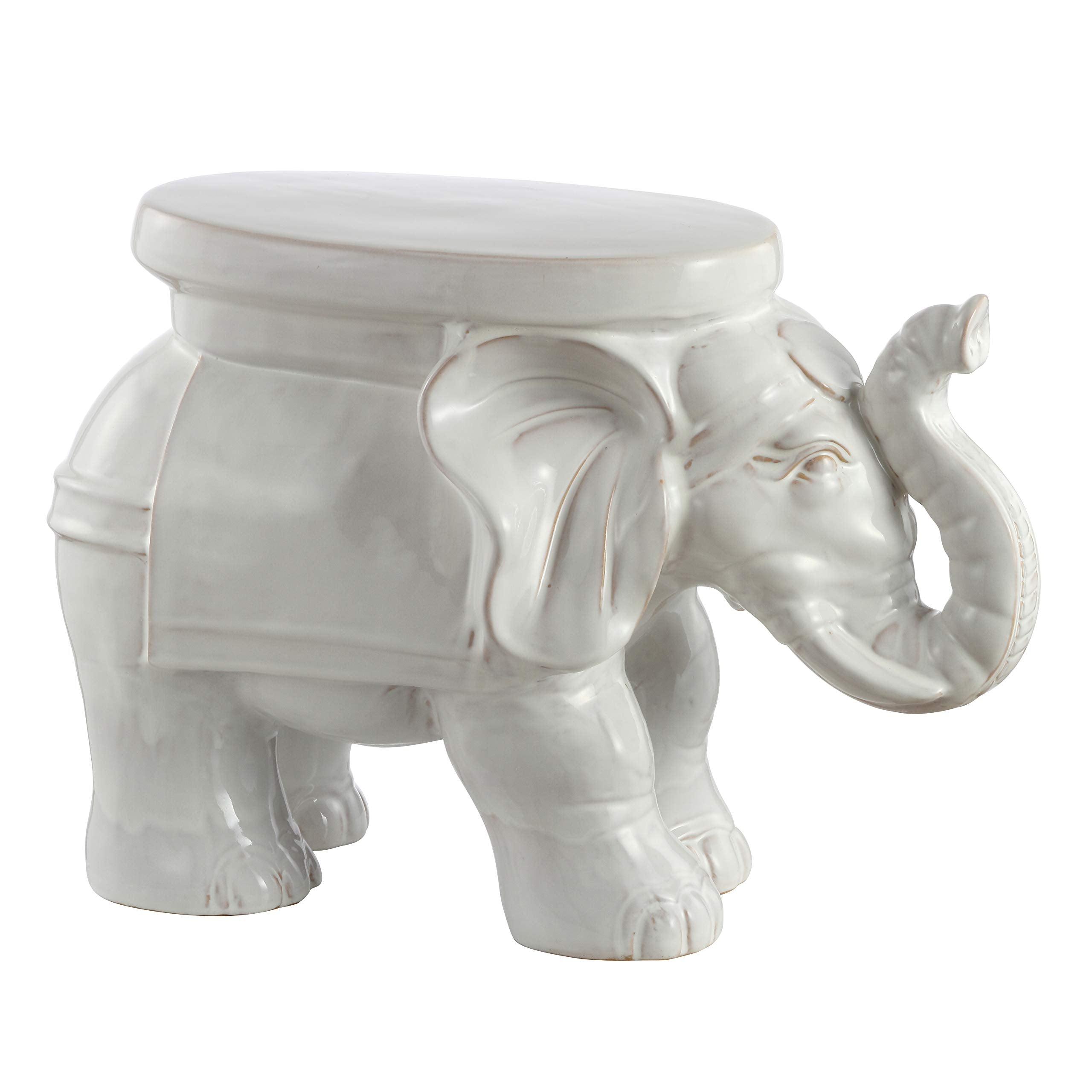 JONATHAN Y elephant stool front view showing compact design and versatile use