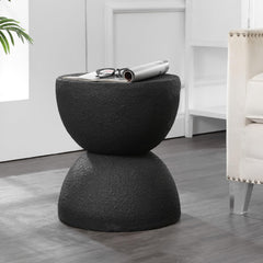 JONATHAN Y Greta front view showing sculptural hourglass silhouette and black frosted finish